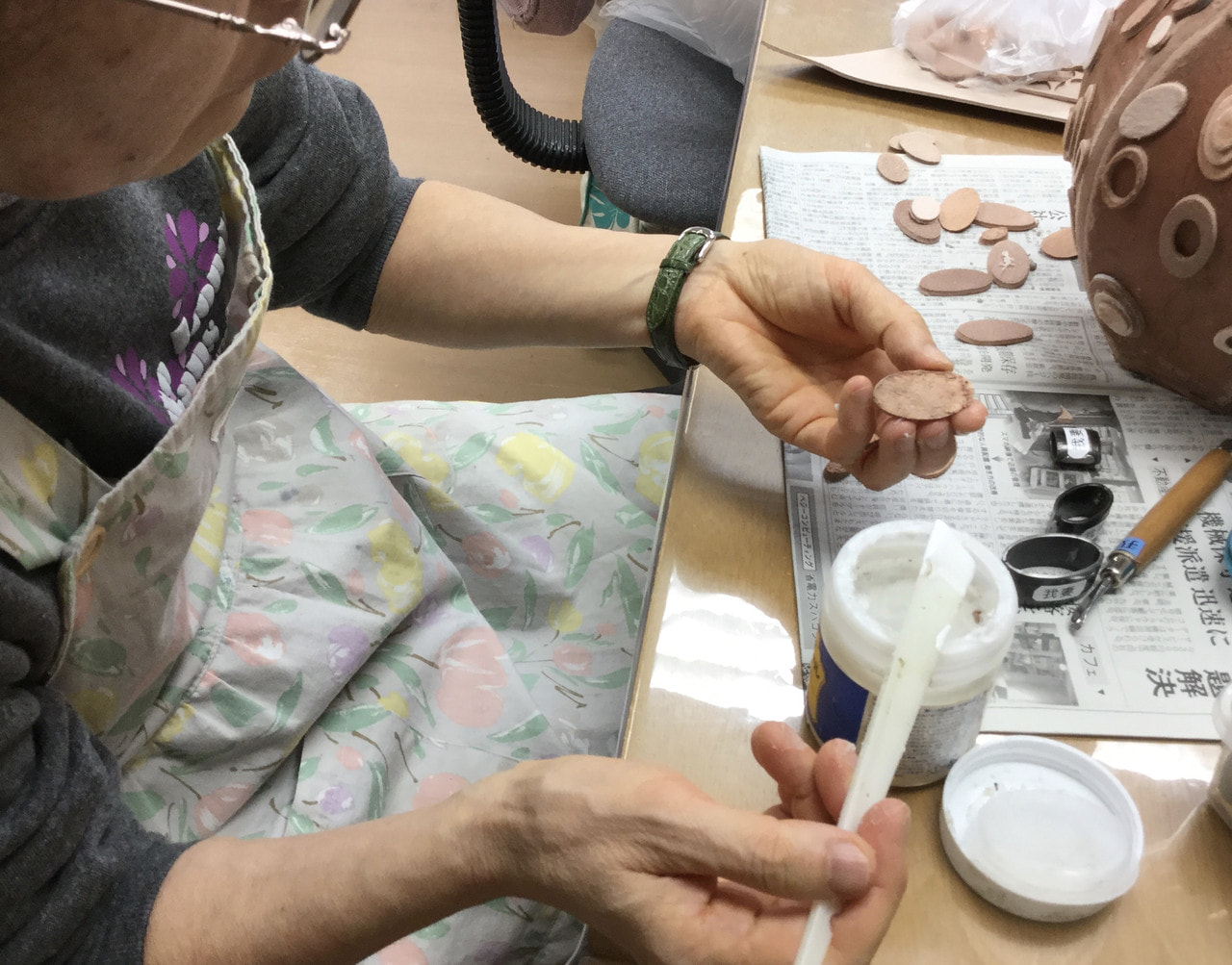 レザークラフト教室　木曜クラス四月第１回目