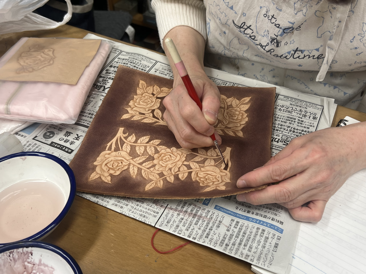 レザークラフト教室　火曜クラス　1月２回目