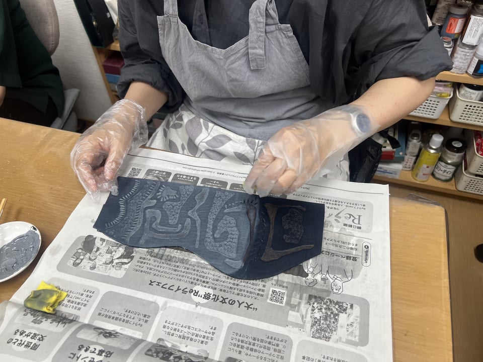 モデリングペン立て　レザークラフト教室　革工芸教室